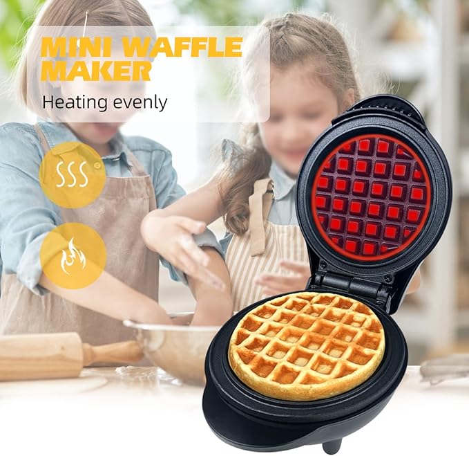Mini Waffle Maker Electric waffle iron Nonstick Chaffle Maker for Kids 600W