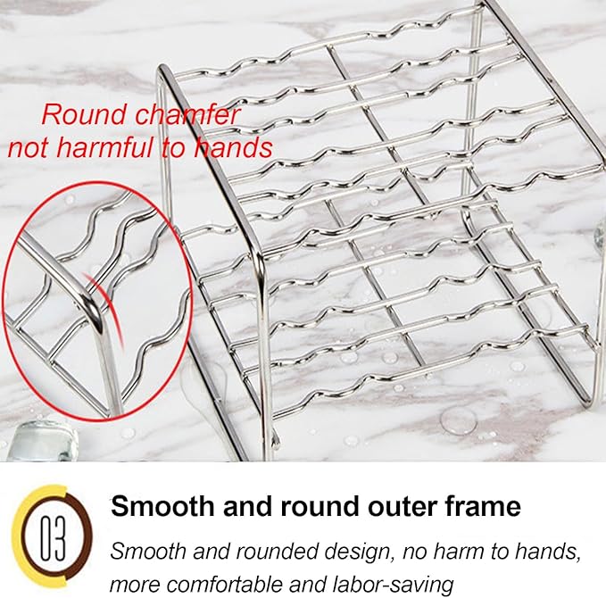 Set of 6 Stainless Steel Popsicle Molds Kit, Metal Popsicle Moulds,Homemade Ice Treat Makerwith 50 Wooden Sticks and 6 Silicone Seals and 20 Pop Bags,Cleaning Brush(Round)