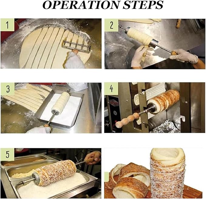 Cake Pop Roller Machine, Chimney Cake Roll Oven Machine 110V 220V Electric Chimney Roll Cake Maker, 2pcs/Time Ice Cream Cone Oven Machine,110V