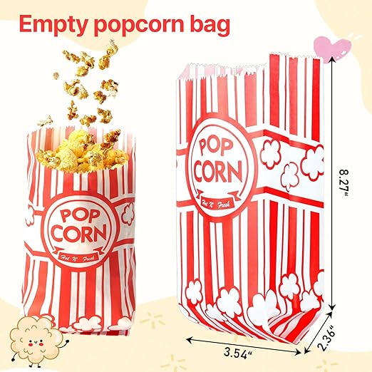 202 Pcs Popcorn Bags with Popcorn Scoop and Salt Shaker Set,Apply to Freshly Baked Popcorn, Movies with Friend and Family, Parties, Kitchen Utensils,Festivals,Restaurants