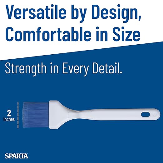 SPARTA Meteor Basting Brush, Nylon Bristle Pastry Brush for Cooking and Baking, 2" Wide, 12 Count, Blue