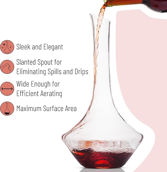BTaT- Wine Decanter with Stopper, Red Wine Decanter with Lid