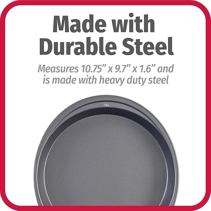 GoodCook Everyday Nonstick Steel Round Cake Pan, 9-Inch, Gray