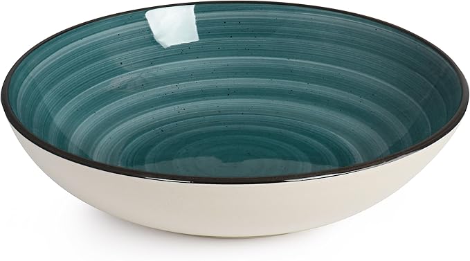 Elama Gia 24 Piece Stoneware Dinnerware Set (Dark Green)