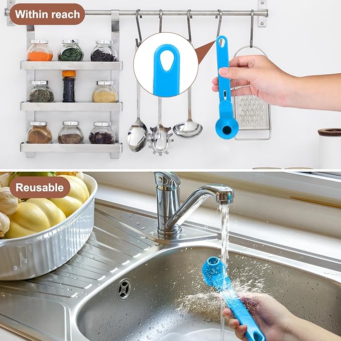 Palksky Coffee Scoop & Funnel for Reusable K Cup Refillable Coffee Pods,2 Tablespoon Coffee Measuring coffee Scooper,1PCS (Sky Blue)