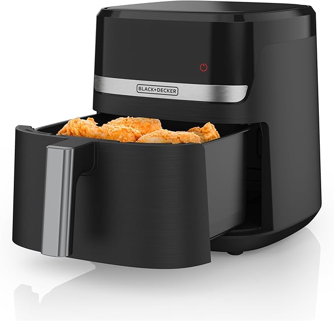 BLACK+DECKER Purifry 6QT Air Fryer, Crispy Deep Fried Taste without the Fat, Plus Bake, Dehydrate, and Keep Food Warm, Digital Touchscreen and Auto Shut-Off