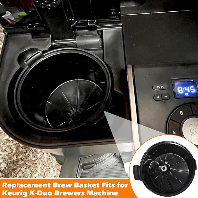 Brew Basket Replacement for K-Duo Single Serve & Carafe Coffee Maker (ONLY Gen 1, NOT Fit K-Duo Essentials or Other Machine), Coffee Maker Brew Filter Basket