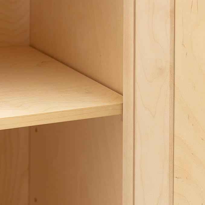 Quicklock RTA (Ready-to-Assemble) 42" Tall Wall Kitchen Cabinets - Shaker Style | 100% Hardwood | Made in America | Soft Close Hardware (Raw Maple, 12" D x 15" W x 42" H)