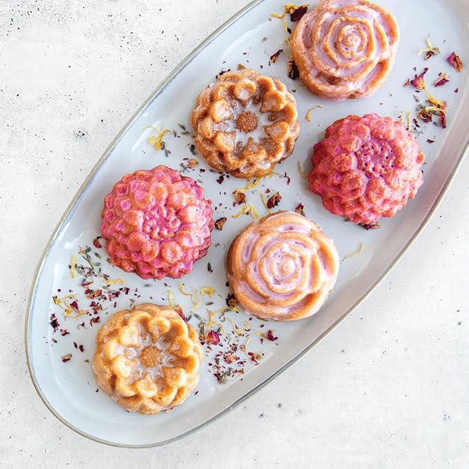 Nordic Ware Floral Cakelet, 3 Cups, Toffee