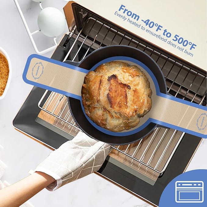 Silicone Bread Sling for Dutch Oven, Silicone Sourdough Baking Sling Non-Stick & Easy Transfer, Sourdough Mat for Bread Baking Supplies - 2PCS