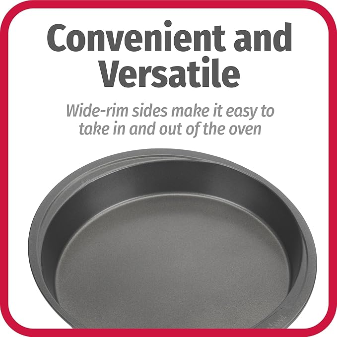 GoodCook 9-Inch Round Nonstick Cake Pan Set (2-Pack) – Heavy-Duty Carbon Steel Bakeware with Easy-Clean Non-Stick Coating – Oven & Dishwasher Safe Baking Pans for Layer Cakes, Cheesecakes, and More