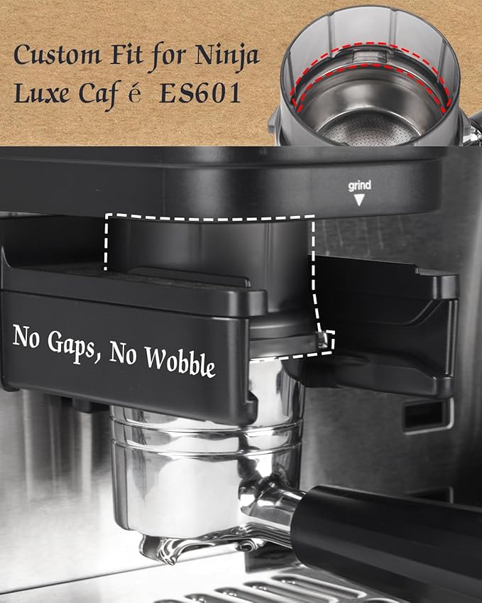 Portafilter Funnel for Ninja Espresso Machine ES601 – Coffee Dosing Ring, No-Mess Espresso Funnel for Precise Tamping, Anti-Splash, Accessory Compatible with Ninja Luxe Café Premier Series ES601