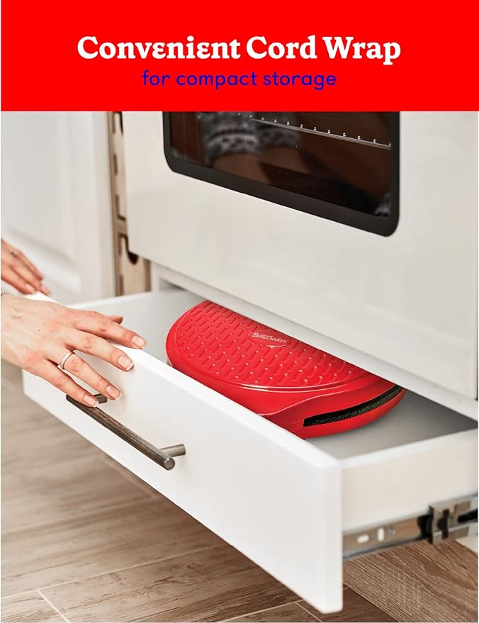 Betty Crocker Pizza Maker Plus, 12" Indoor Electric Grill, Nonstick Griddle Pan for Pizzas, Quesadillas, Tortillas, Nachos and more, 12" Electric Griddle for Delicious Meals and Snacks, Red