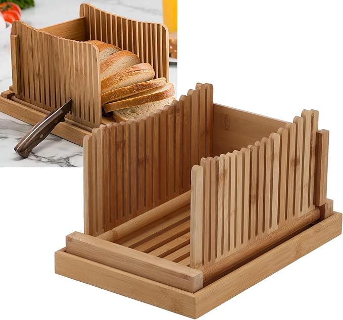 Bread Slicer Toast Cutter Guide Sandwich Slicing Thickness Optional for Homemade Bread Loaf Bagels, Toast Slicer Toast Cutting Guid Kitchen Baking Tools