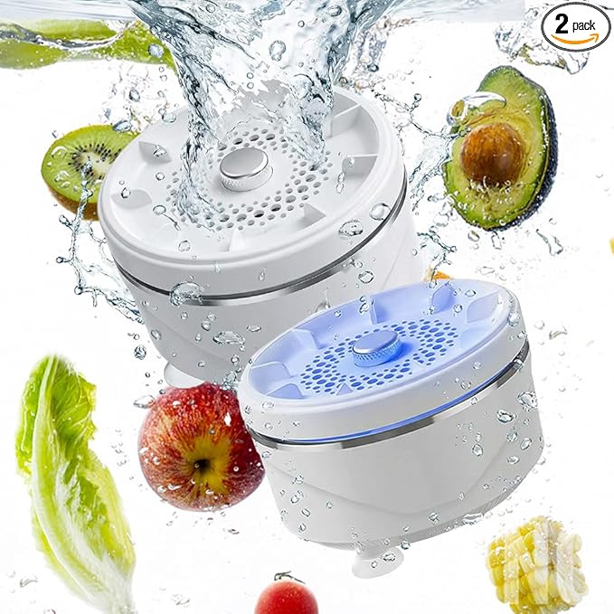 Fruit and Vegetable Washing Machine, 2026 New Fruit Cleaner Device, Effortless Vortex Fruit and Vegetable Purifier Clean Produce with Titanium Electrolysis Purification for Kitchen Home (2)