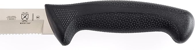 Mercer Culinary Millennia Black Handle Scalloped Utility Slicer, 9-Inch