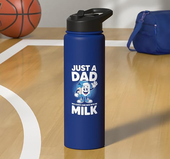 Just A Dad Who Always Came Back With Milk Stainless Steel Insulated Water Bottle