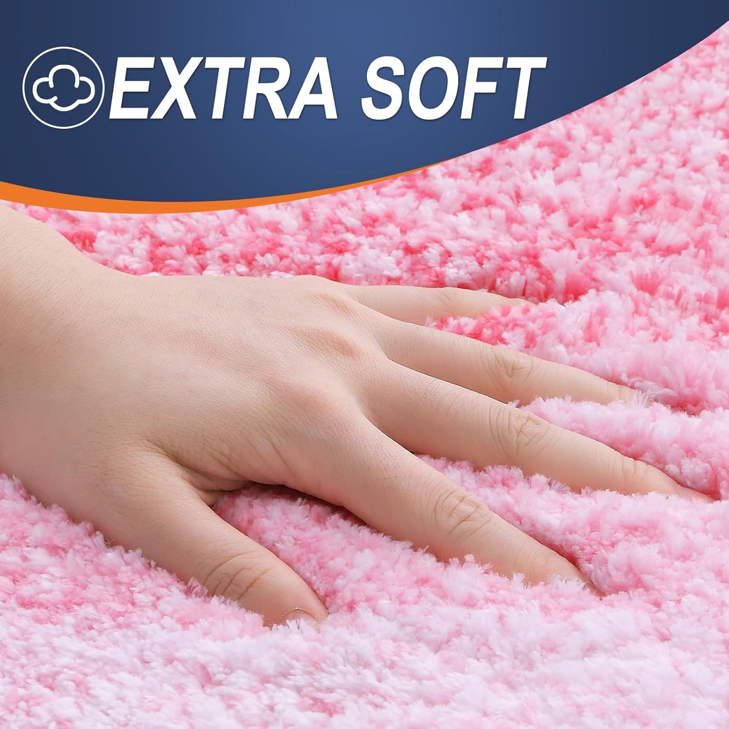 OLANLY Bathroom Runner Rugs 47x17, Extra Soft Absorbent Microfiber Bath Rugs, Rubber Backing, Quick Dry, Machine Washable Bath Mats for Bathroom Floor, Tub and Shower, Home Decor Accessories, Pink