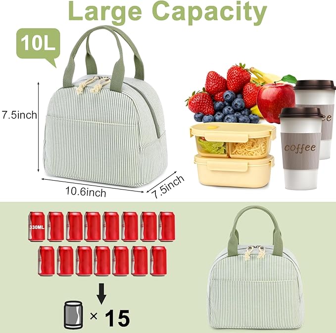 Bluboon Lunch Box for Women Cute Lunch Bag Reusable Insulated Lunch Bags Large Capacity Lunchbox Cooler for Work Picnic or Travel gifts for women