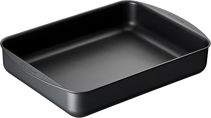 Scanpan Classic 5.25 QT (15.25 inch x 10.5 inch) Nonstick Roasting Pan – Compatible with Gas and Electric Stovetops, Metal Utensil Safe, Oven Safe to 500°F, Dishwasher Safe