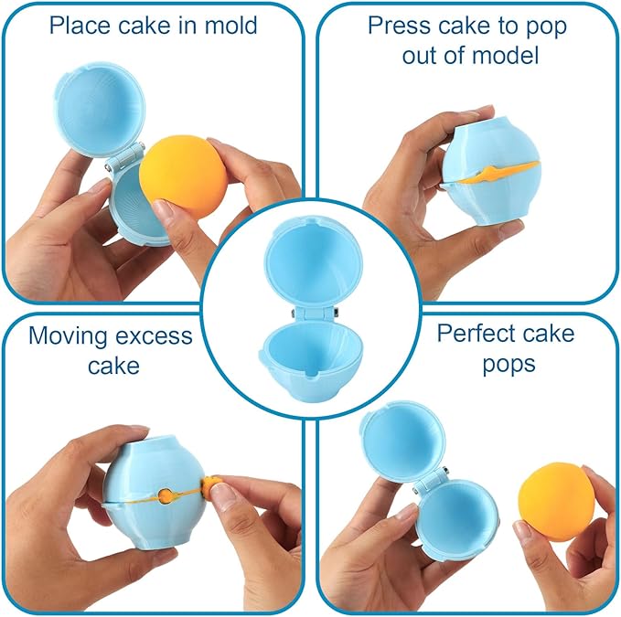 Round Cake Pop Model, Blue Plastic Cake Pop Circle Maker Funny Simple Baking Tools Accessories for Home Baking Birthday Party Wedding Desserts