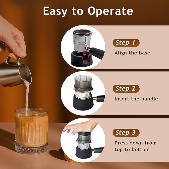Ninja Cafe Luxe Accessories, Lwuzkdo Coffee Tamper Base for Ninja Luxe Cafe ES601 701, Sturdy Coffee Tamper Station, Portafilter Holder Improving Tamping Stability and Extraction