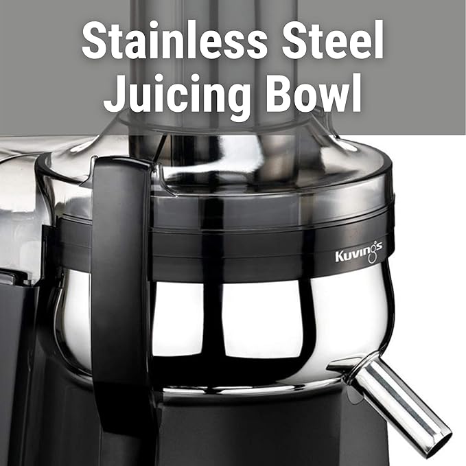 Kuvings Centrifugal Juicer, Black, 12.9 x 8.2 x 16 inches