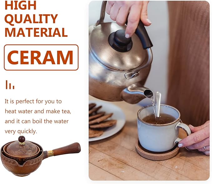 Ceramic teapot,large teapot,1pc Teapot Glass Water Pitcher Chinese Tea Maker Loose Leaf Tea Pot Chinese Household Filter Tea Steel Tea Filter(Red)
