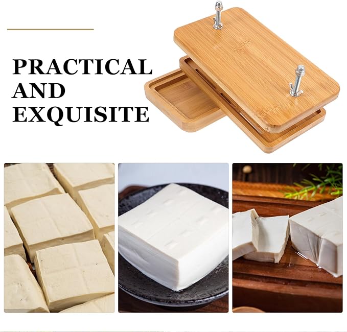 Tofu Press Mold 3-layer Drip Tray 26x15cm Tofu Making Tool Natural Food Strainer for Kitchen Use