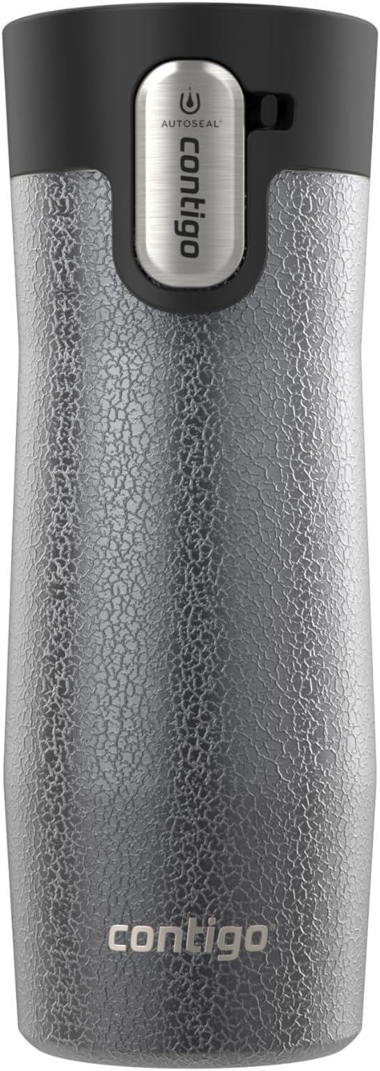 Contigo AUTOSEAL West Loop Vacuum-Insulated Stainless Steel Travel Mug with Easy-Clean Lid 16 oz Crystal Sake