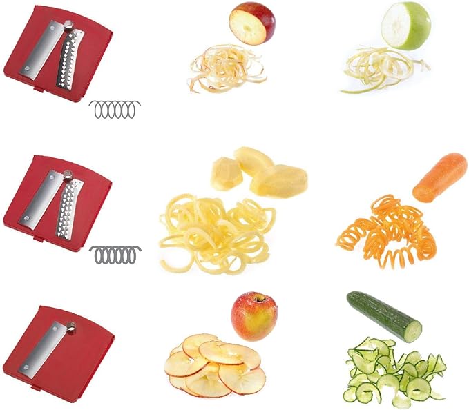Westmark Stainless Steel Tri-Blade Vegetable Spiral Slicer Spiralizer