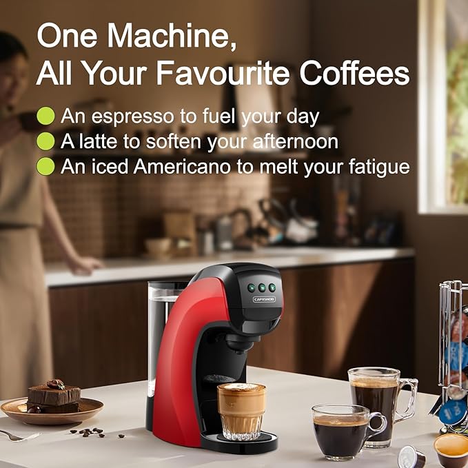 Warriors1 Coffee Maker for Keurig K Cup pod, Espresso Machine for Nespresso Original, Dolce Gusto Pods, Ground Coffee, Coffee Machine for kitchens, apartments, dorms, RVs & camping, 28 oz Reservoir