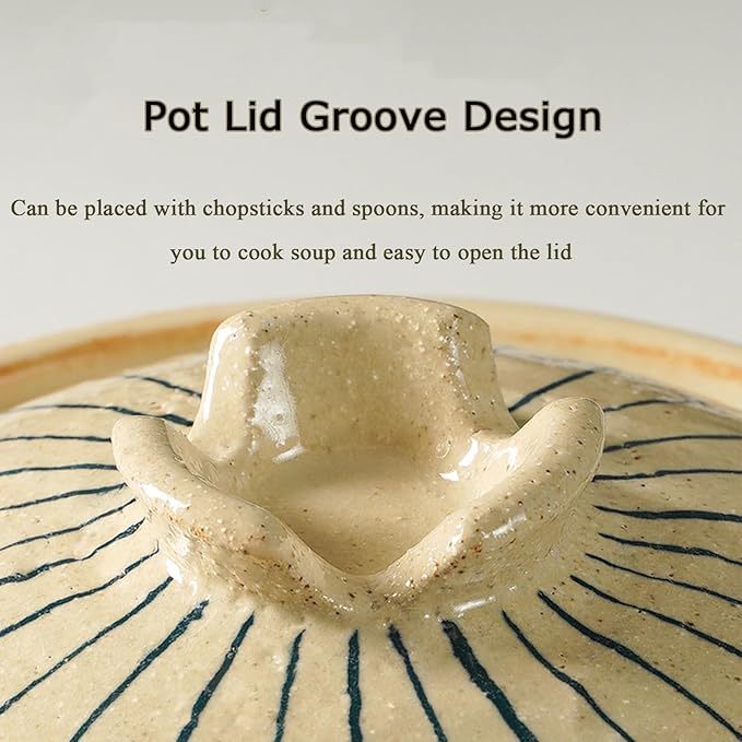 Heat Resistant Ceramic Casserole, Round Earthen Pot Cookware with Lid for Dinner and Party, Uniform Heating Stockpot for Stew, Soup, Steam, Bake(1000ml/1.1quart, Green)