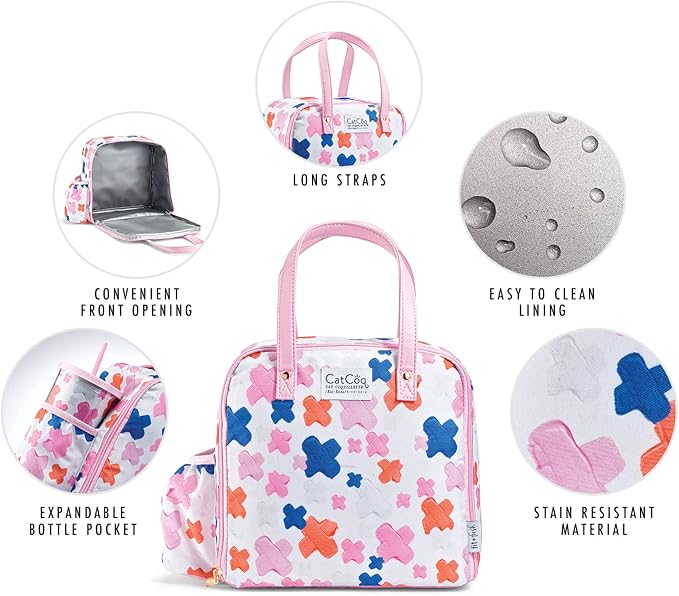 Fit & Fresh Lunch Bag For Women, Insulated Womens Lunch Bag For Work, Leakproof & Stain-Resistant Large Lunch Box For Women With Containers, Tumbler and Ice Pack, Zipper Closure Wichita Bag X Spot