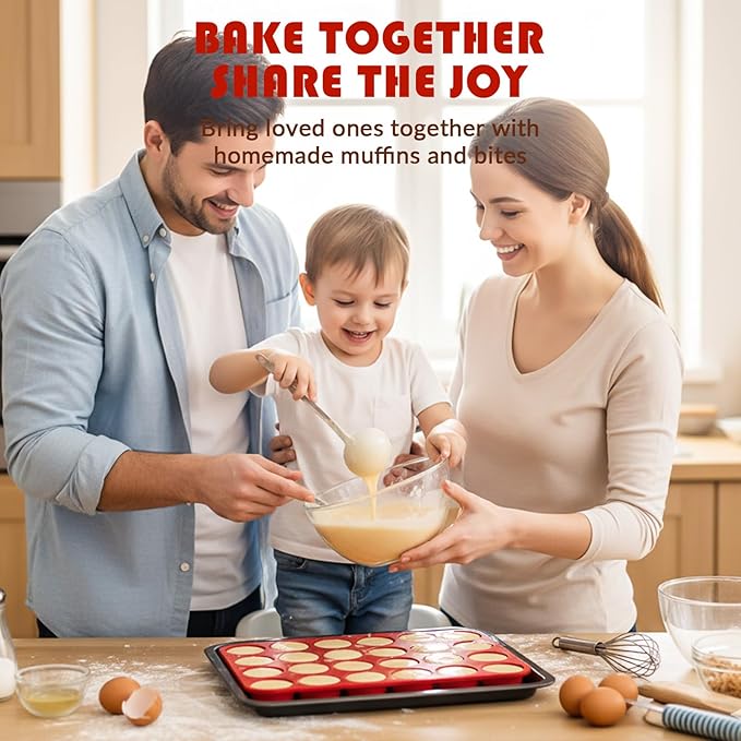 HKNMTT Silicone Mini Muffin Pan for Baking, Cupcake Egg bites Brownie Mold 12 Cup Regular Size, Oven Safe BPA Free kitchen Appliances 2 Pack