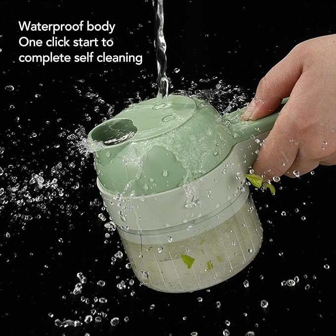 Electric Vegetable Chopper, Portable Garlic Chopper, Handheld USB Charging Food Processor, Open Feeding Port Electric Cutter Grater with Stainless Steel Blade, Convenient and Compact