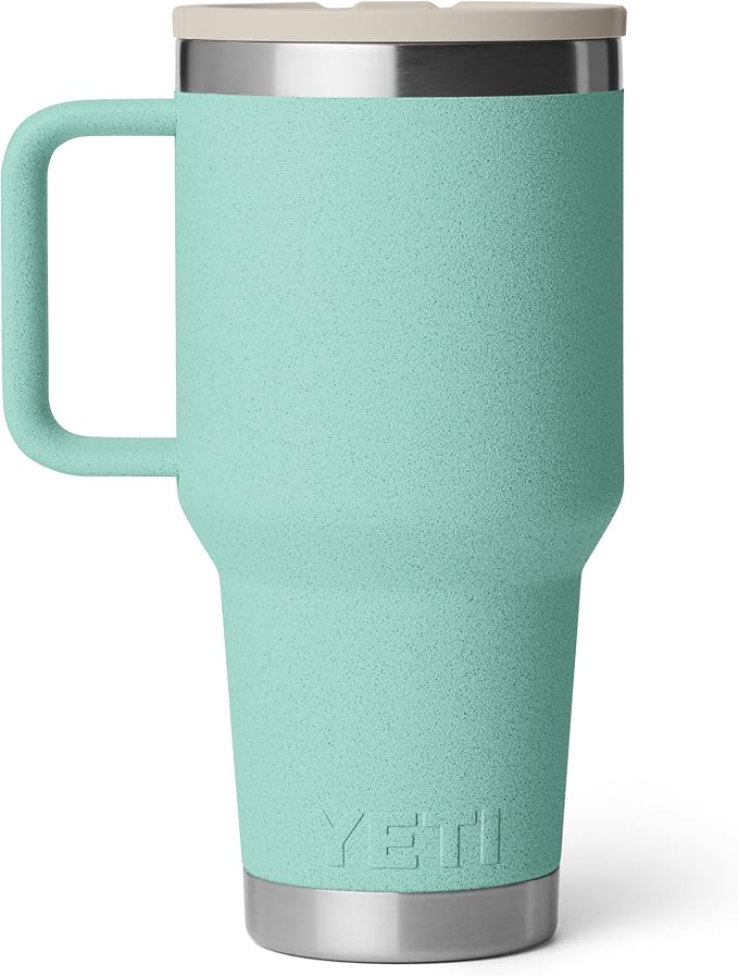 YETI Rambler 30 oz Travel Mug with Flip Straw Lid – Stainless Steel, Vacuum Insulated, Leakproof, Cup Holder Friendly