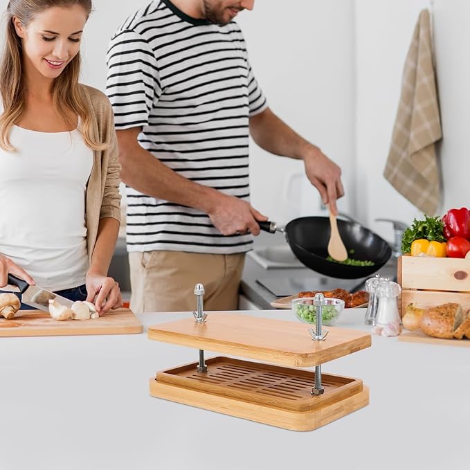DOITOOL Tofu Press Mold Tofu Maker with 3-layer Drip Tray 26x15cm Kitchen Tool for Homemade Soybean Curd Food Strainer for Vegan Cooking