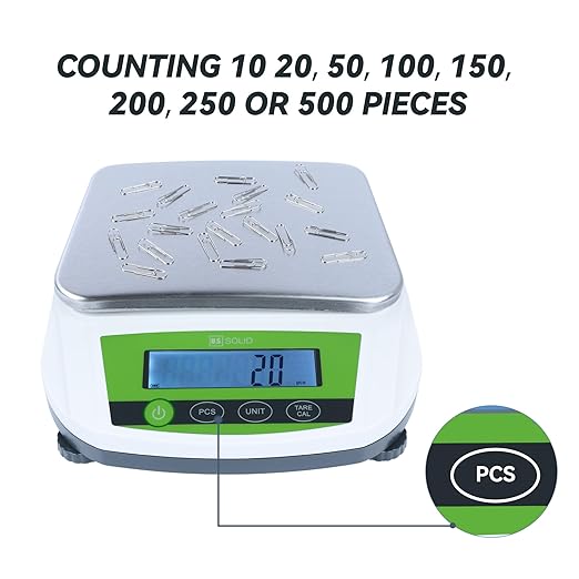 U.S. Solid Precision Balance, 5000g/11lb x 0.01g Analytical Digital Lab Scale, 5.6" x 7.6" Rectangular Pan, Piece Counting, 19 Weighing Units, 100-240V AC, Kitchen, Jewelry, Scientific Use