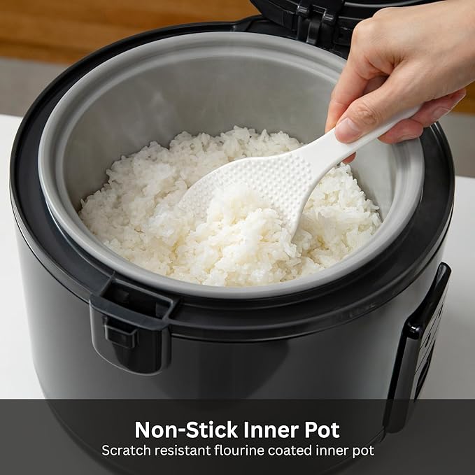 Tiger JNP-S10U-KY 5.5 Cup Capacity White Rice Cooker with Non-Stick Inner Pot, Retractable Power Cord, and Keep Warm up to 12 hours (Obsidian Black)