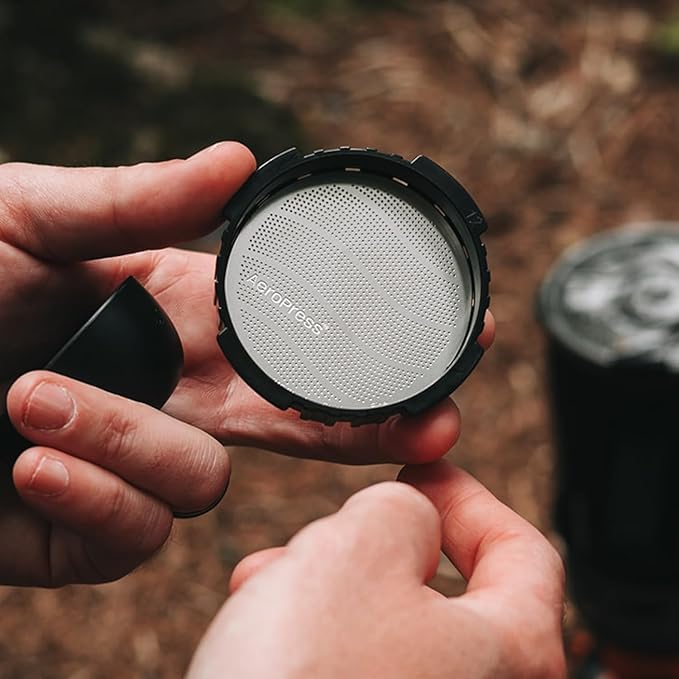 AeroPress 316 Stainless Steel Reusable Filter, Durable Metal Coffee Filter, Sustainable, Eco-Friendly, Travel-Friendly, Fits Standard Size AeroPress Manual Coffee Makers