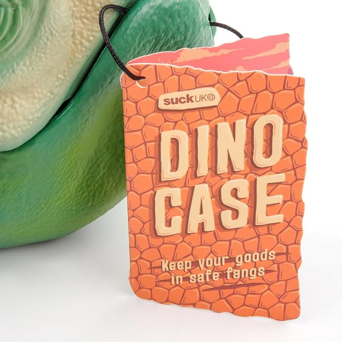 Suck UK Dinosaur Lunch Box - Kids Lunch Box - Dinosaur Bag - Funny Storage - Dino Case - T Rex Head Food Container with Carry Handle - Food Carry Boxes - Dino Gifts - Boys Snack Boxes - Novelty Gift