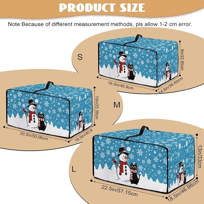 Microwave Oven Cover Air Fryer Toaster Oven Dust Cover, Stain-resistant Small Electric Appliance Protector, S, Snowman Black Cat Snowflake Blue Christmas Decorations