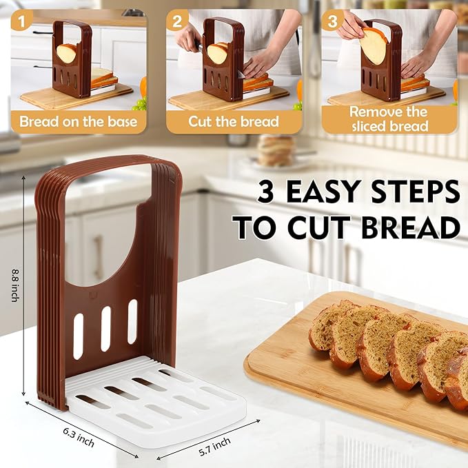 Teenyyou 2 Pcs Extra Large Bread Box with Slicer, Metal Farmhouse Bread Storage Container with Bamboo Cutting Board Lids Multi-size Breadbox Set for Kitchen Countertop (Sage Green)
