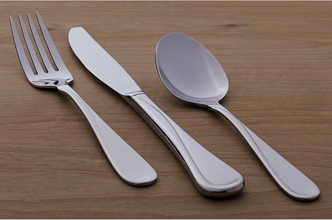 Oneida Silverware Set, Flight Everyday Flatware 6-Piece Dinner Fork Set, Service For 6, 18/0 Stainless Steel Dinner Forks, Rust Resistant, Dishwasher Safe, Home & Kitchen Utensils (Silver 6 Piece)