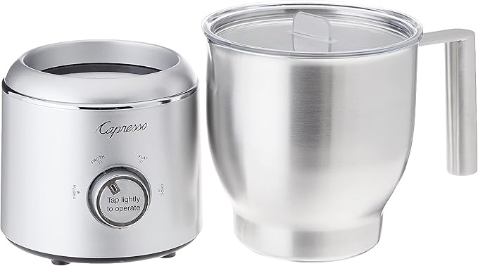Capresso froth Select Automatic Milk Frother and Hot Chocolate Maker, Stainless Steel 209.05, Silver, 20 ounce