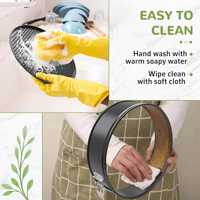 ZeroPone 7 Inch Springform Pan with Removable Bottom, Non-stick Round Spring Form Cake Mold Cheesecake Pan For Baking