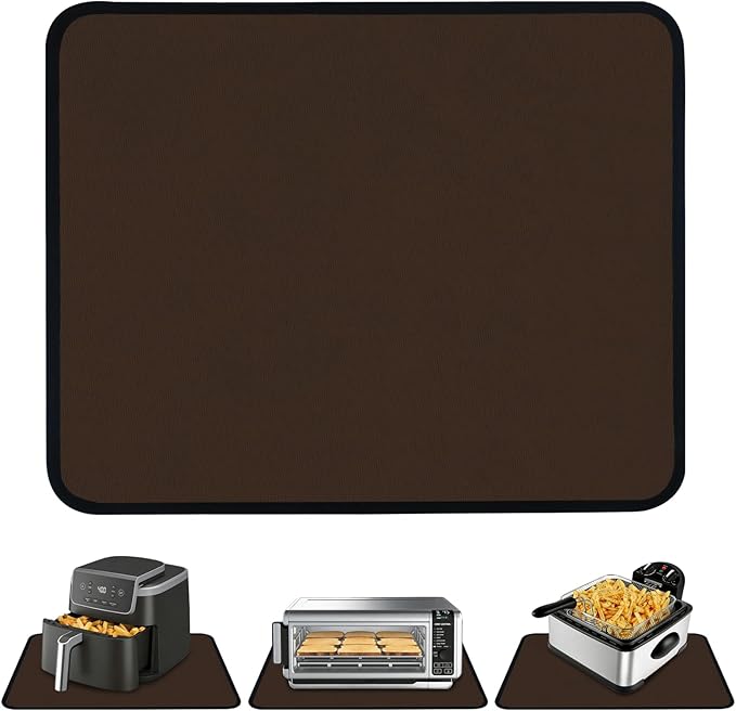 Heat Resistant Mat 21x24in, Large Hot Pads for Kitchen Counter, Countertop Protector for Air Fryer and Coffee Station, Appliance Mat