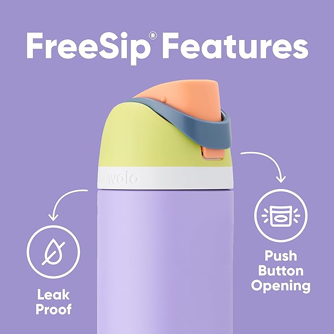 Owala FreeSip Insulated Stainless Steel Water Bottle with Straw, BPA-Free Sports Water Bottle, Great for Travel, 24 Oz, Boneyard