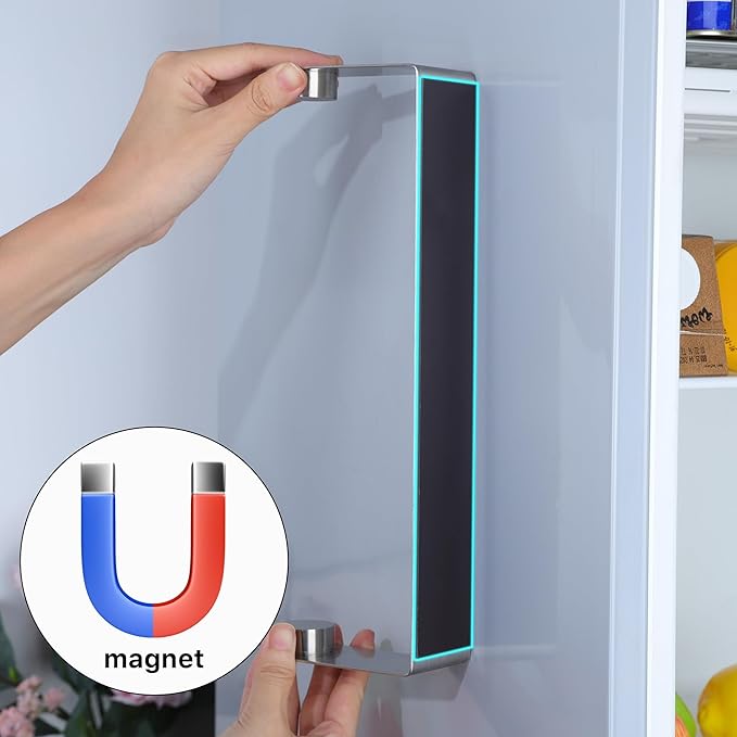 ZUNTO Magnetic Paper Towel Holder for Refrigerator – Strong Magnet Kitchen Paper Towel Rack for Grill, RV & Pantry – Sleek Silver Design